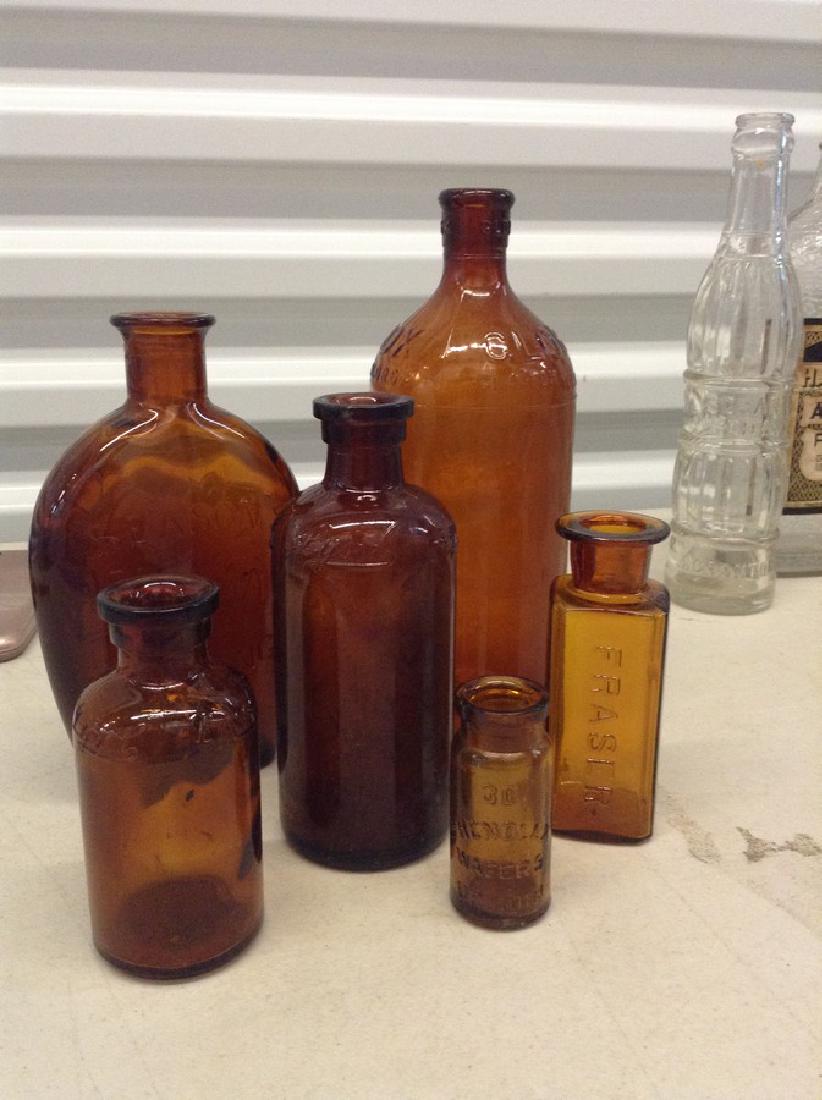 Lot of 6 Vintage Brown bottles: Lot of 6 Vintage Brown bottles