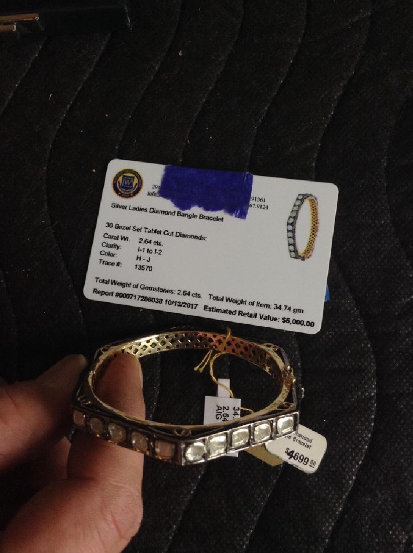 Genuine Diamond Vintage Bracelete 2.64 cts (1 of 1)