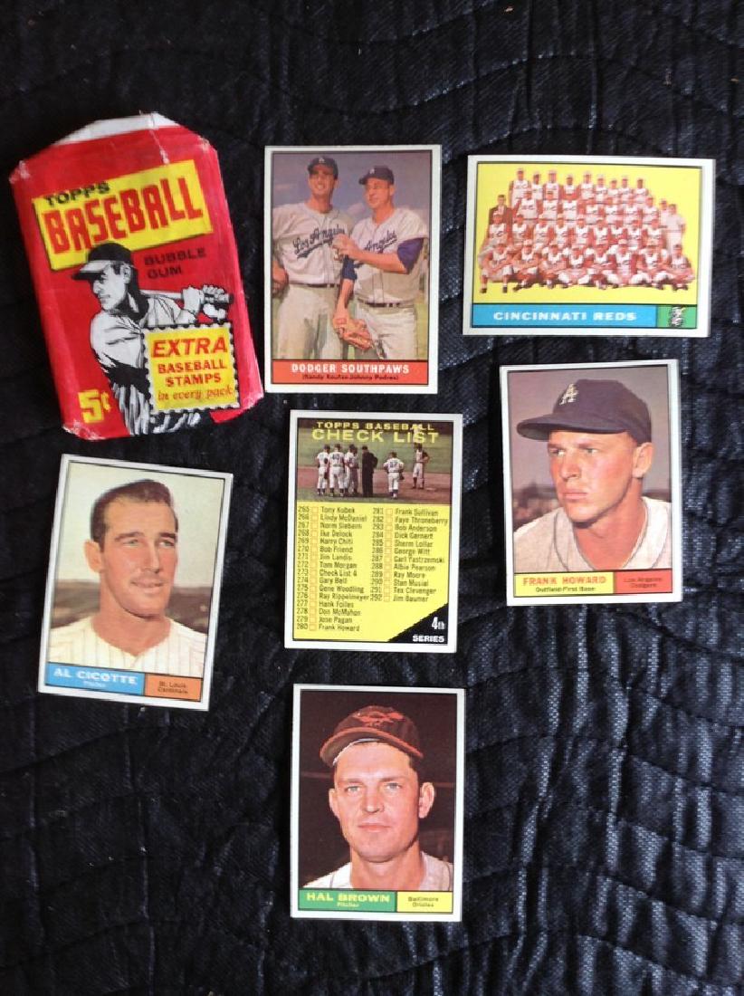 1961 Topps Baseball Wax Pack Cards (1 of 1)