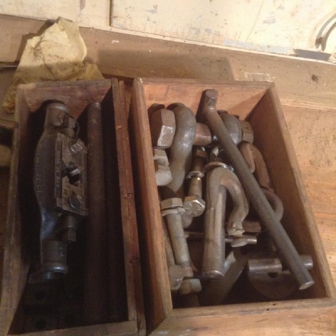 vintage pipe threader & eye bolts: vintage pipe threader & eye bolts