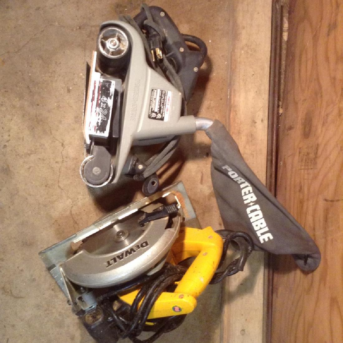 porter cable sander & DeWalt saw: porter cable sander & DeWalt saw