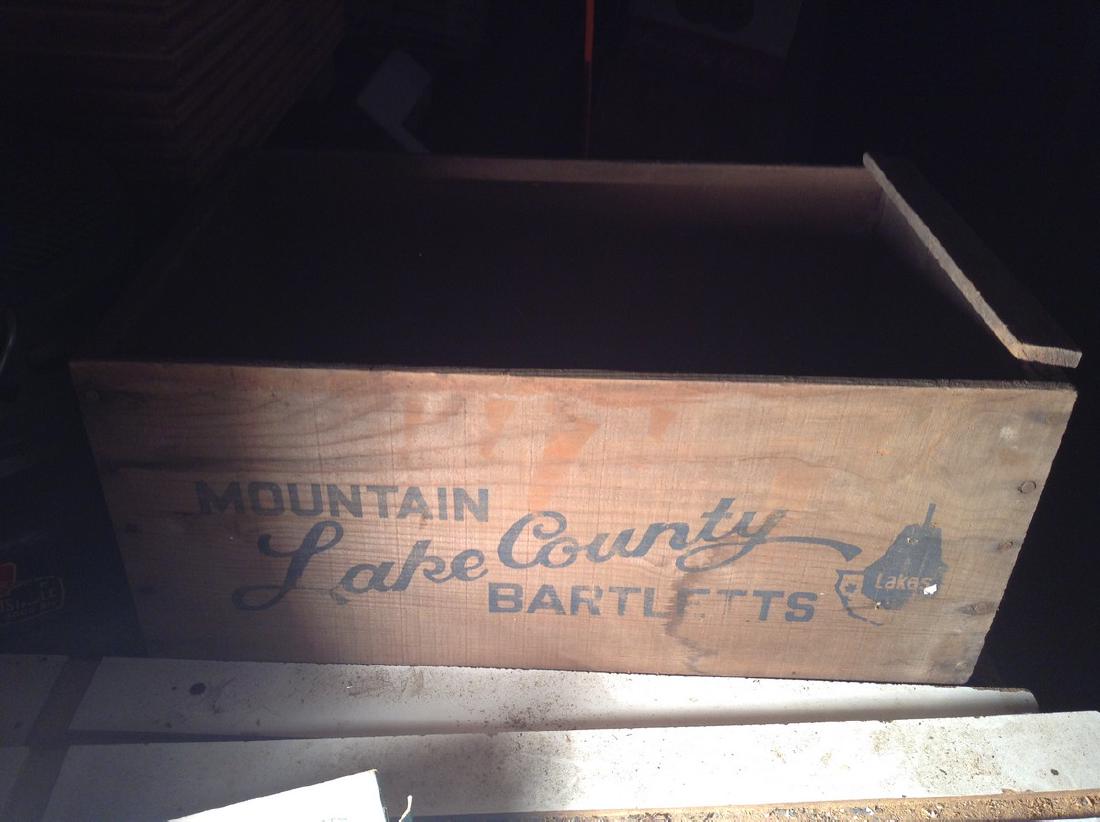 advertising wood crate: advertising wood crate