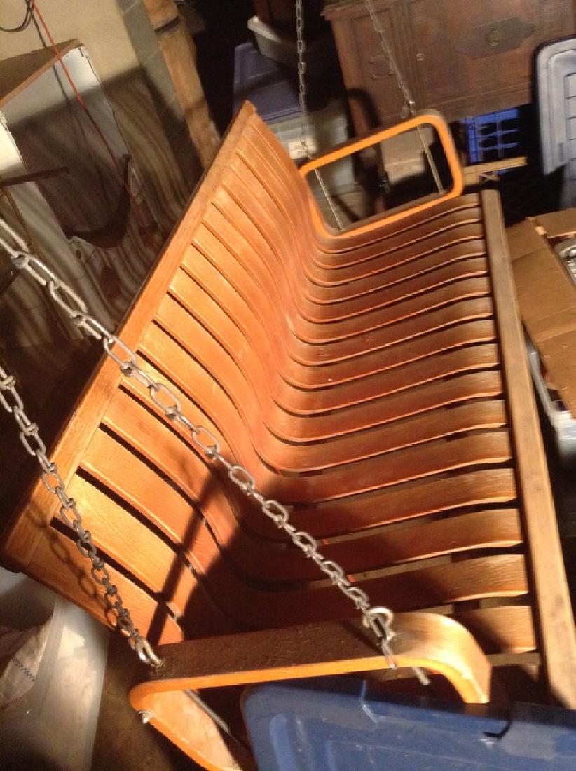 hanging wood swing bench: hanging wood swing bench