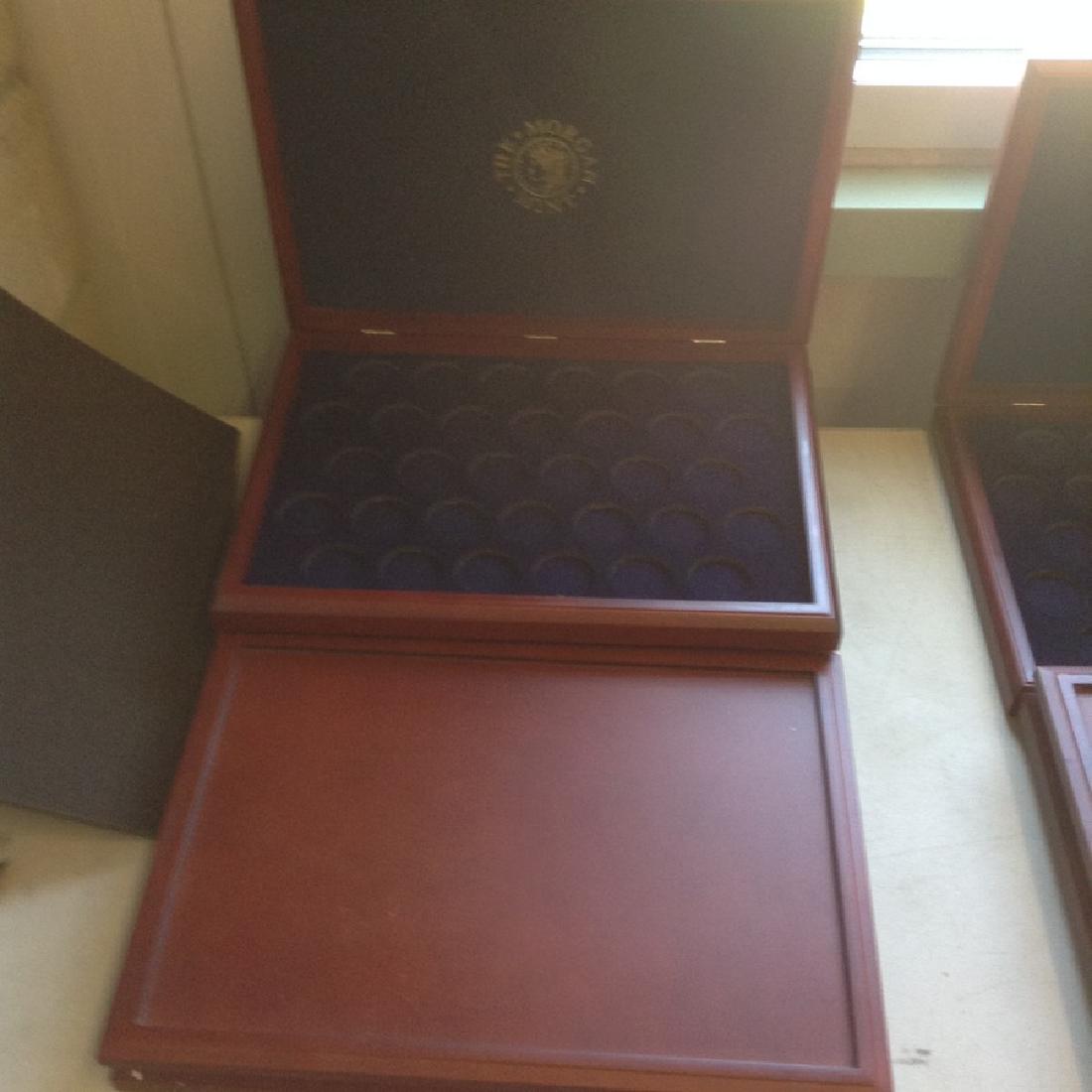 Lot of 3 Silver Dollar Holders Wooden Case (1 of 1)