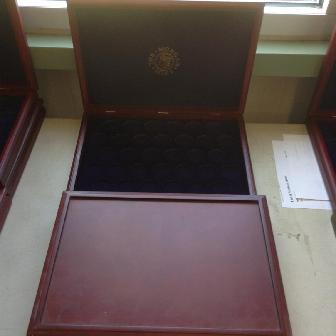 Lot of 2 Silver Dollar Holders wooden Case (1 of 1)