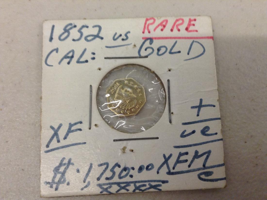1852 Rare Gold Coin Cal. (1 of 1)