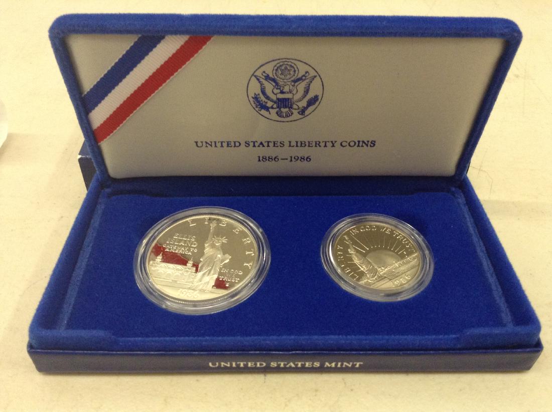 united states liberty coins silver and half dollar 1986: united states liberty coins silver and half dollar 1986 statue of liberty