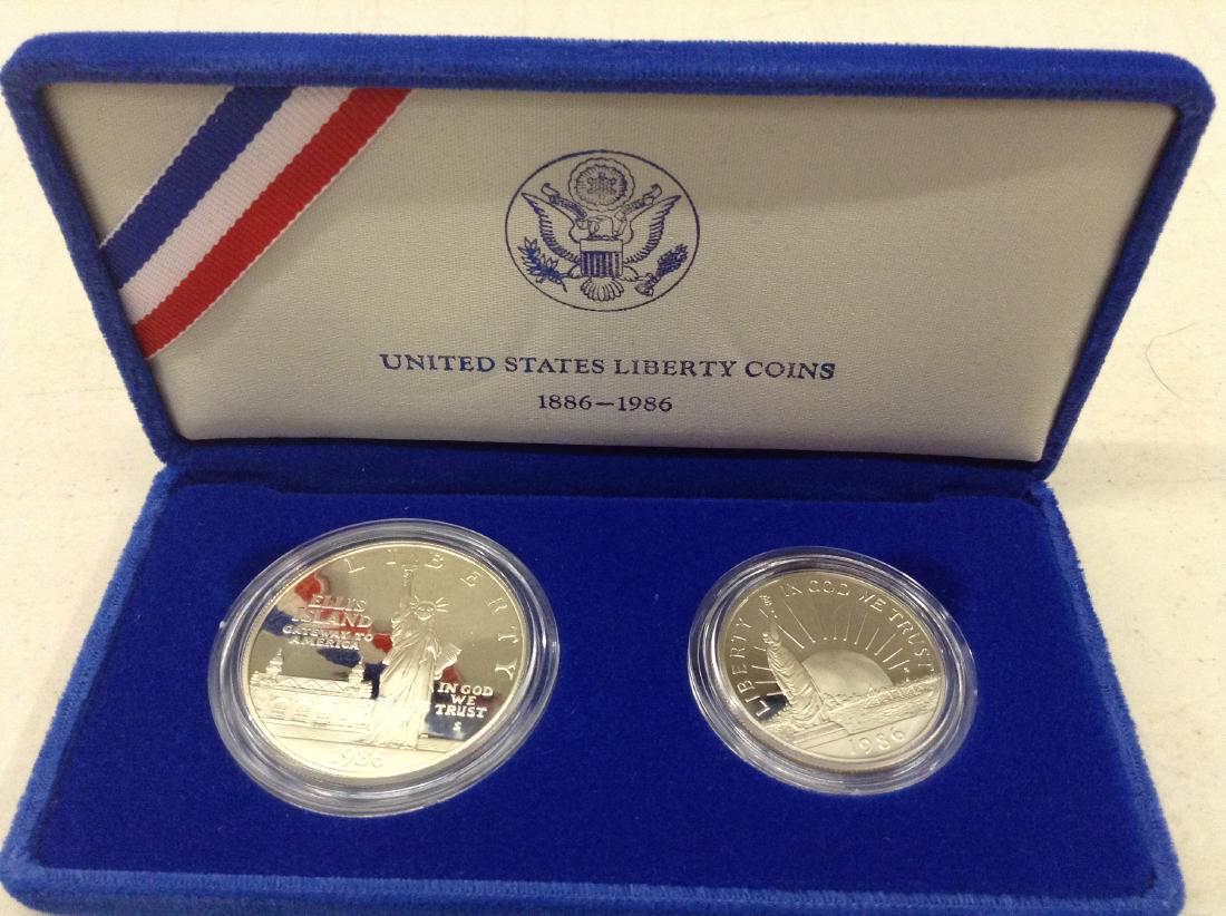 united states liberty coins 1886-1986 mint proof silver (1 of 1)