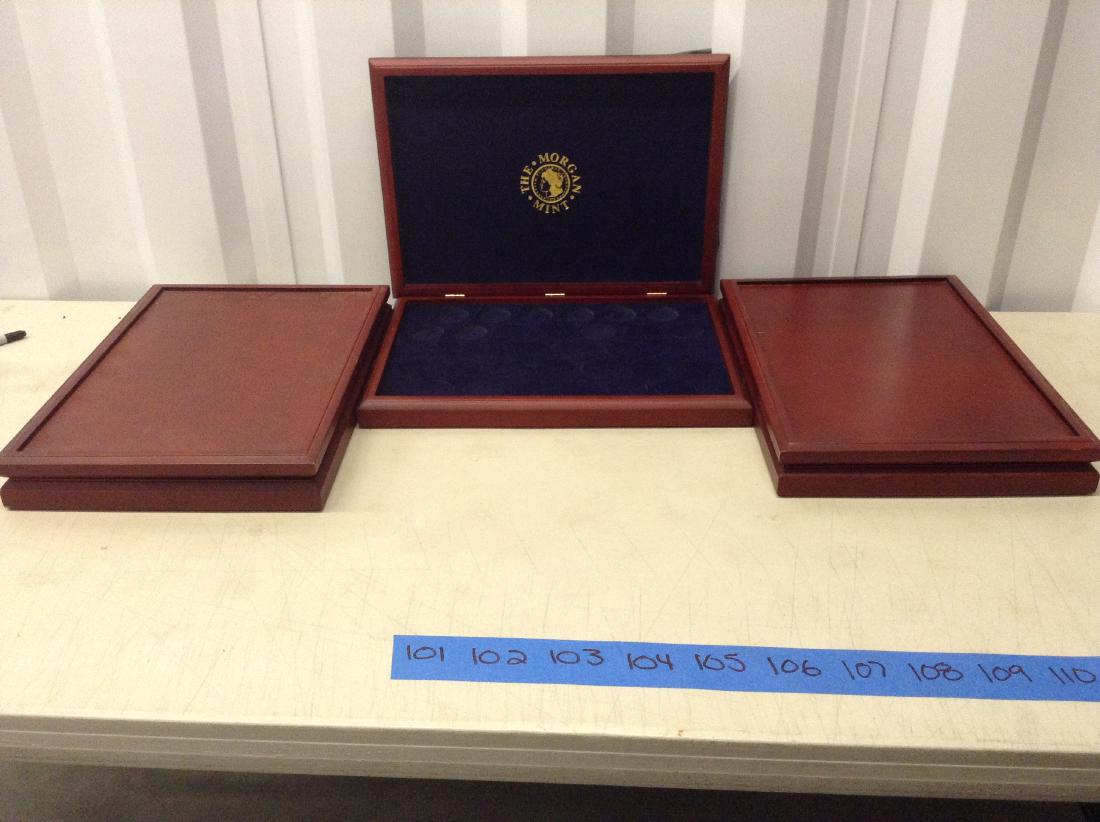 3 wooden morgen dollar cases (1 of 1)