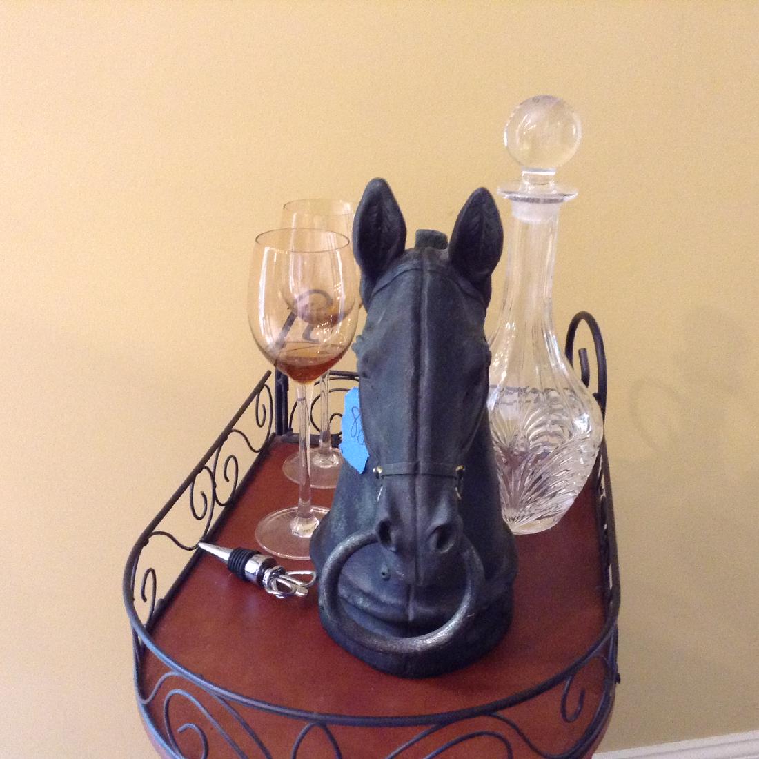 Crystal Decanter, horse Head and Glass (1 of 1)