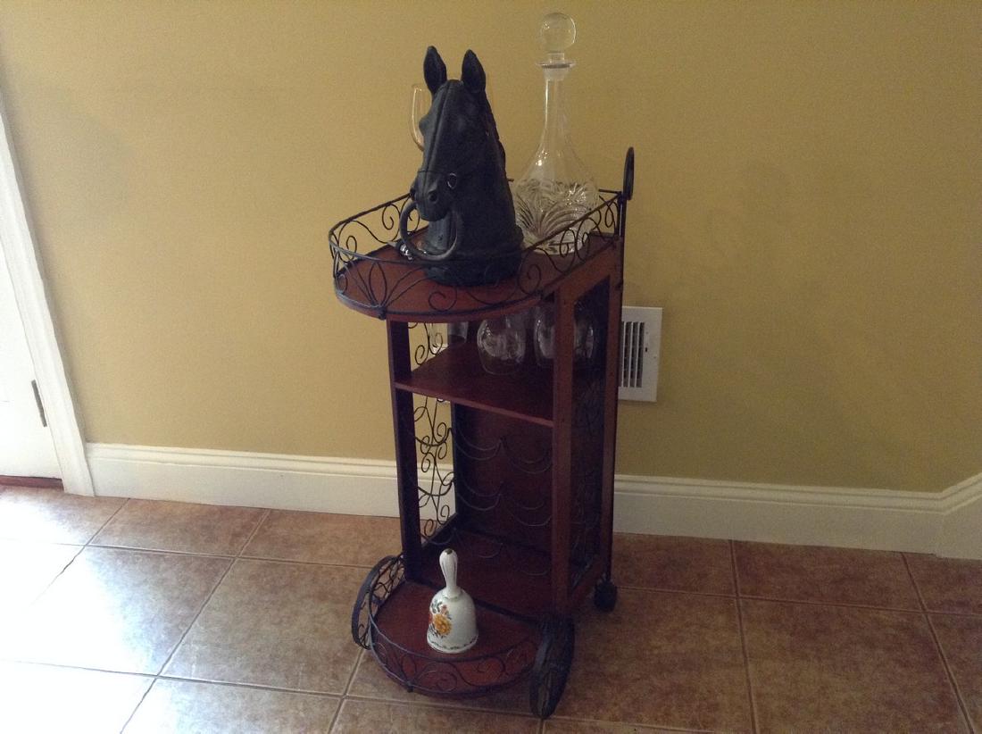 Rolling Wine Cart 24 L x 31T: Rolling Wine Cart 24 L x 31T