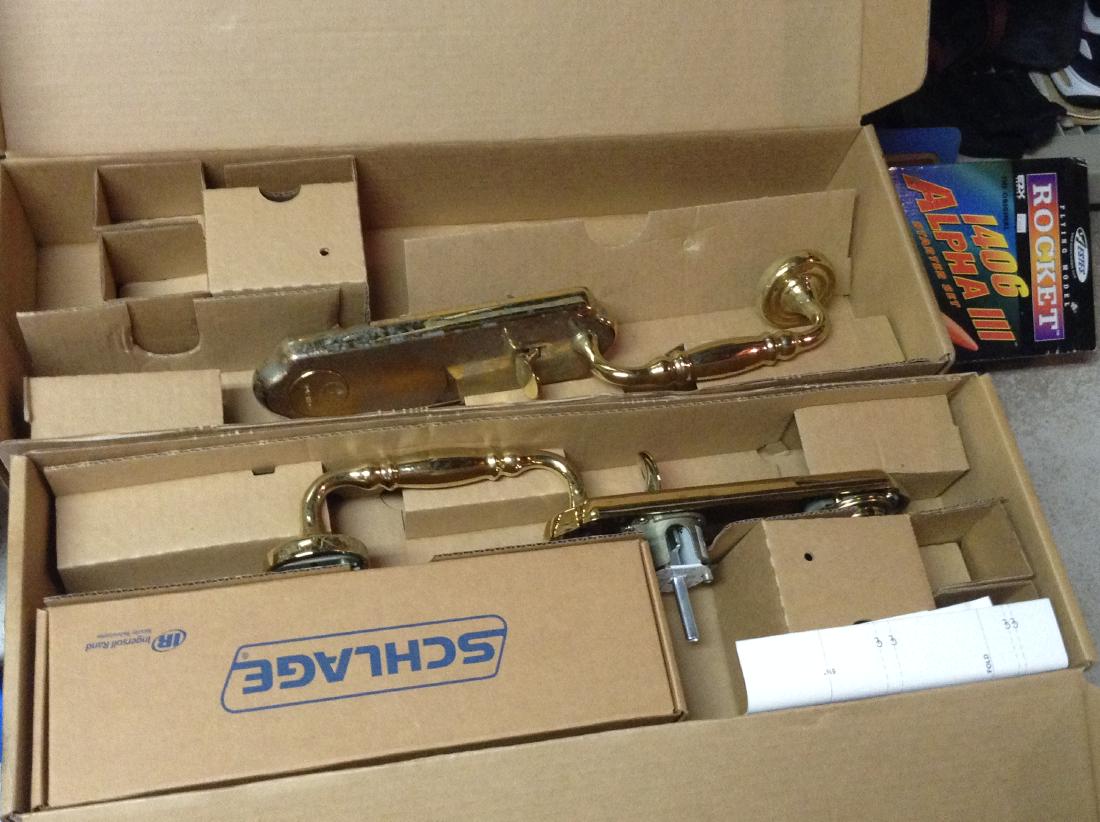 Sehlage Brass door Handles lot of 2: Sehlage Brass door Handles lot of 2