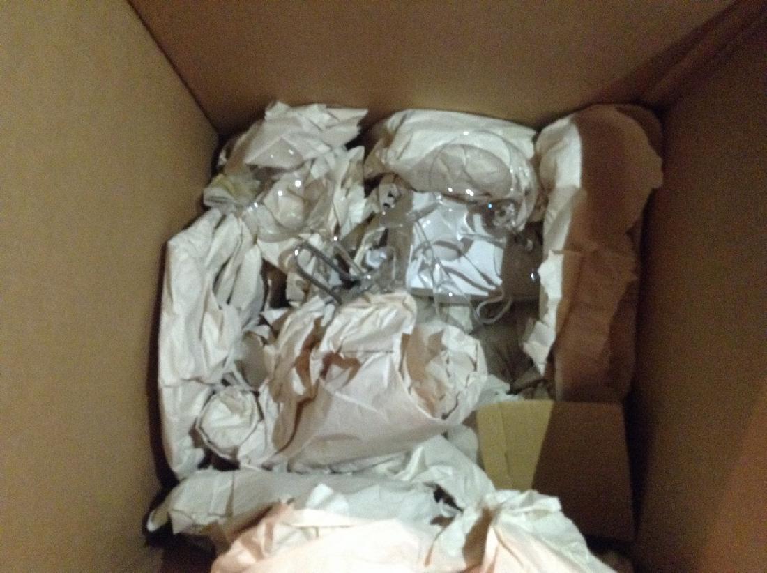 boxes of household items - wrapp a stem ware (1 of 1)