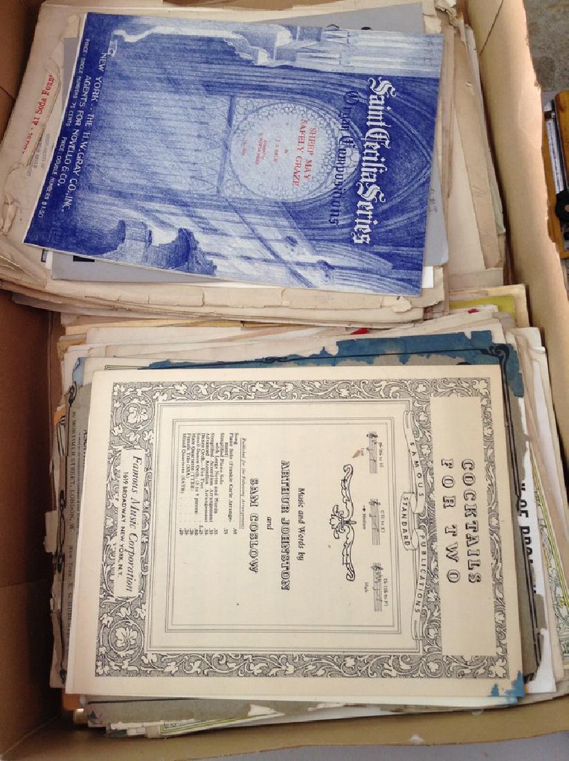 Box full of vintage sheet Music (1 of 1)