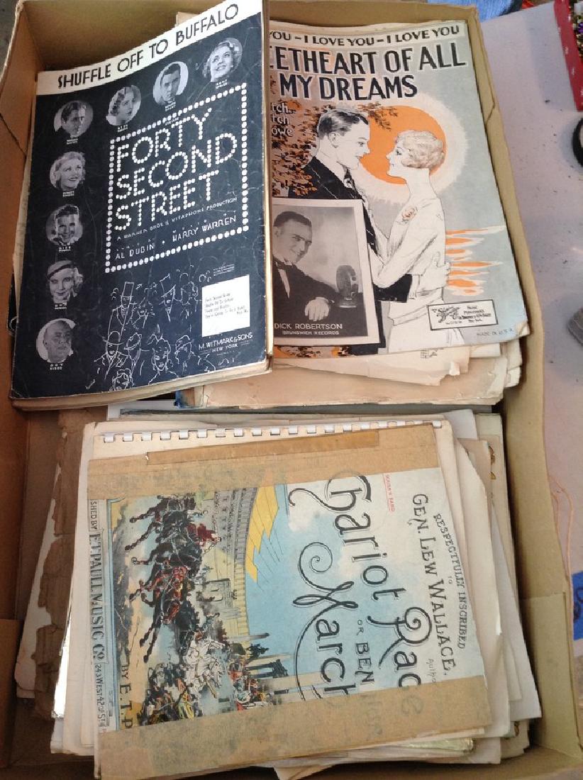 Box full of vintage sheet Music (1 of 1)