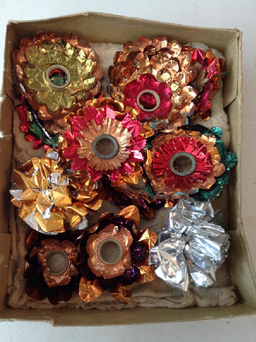 Lot of Vintage Christmas Foil Ornaments: Lot of Vintage Christmas Foil Ornaments