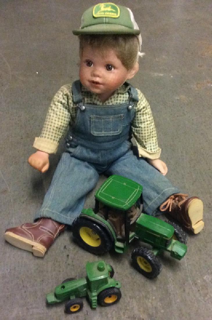 John Deer - Doll & 2 tractors: John Deer - Doll & 2 tractors