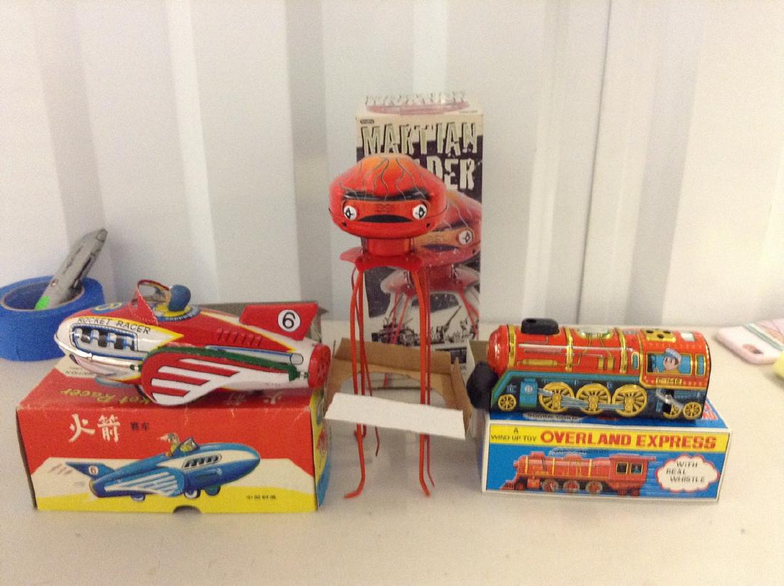 Overland Express & rocket Racer Vintage tin toys (1 of 1)