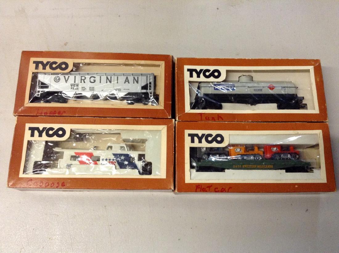 lot of 4 Tyco train cars in boxes (1 of 1)