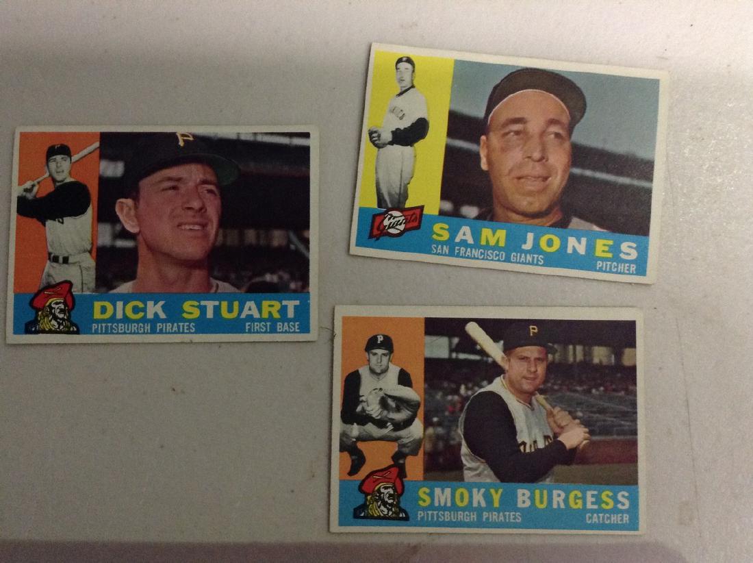 Dick Stuart, Smoky Burgess, Sam Jones baseball cards (1 of 1)