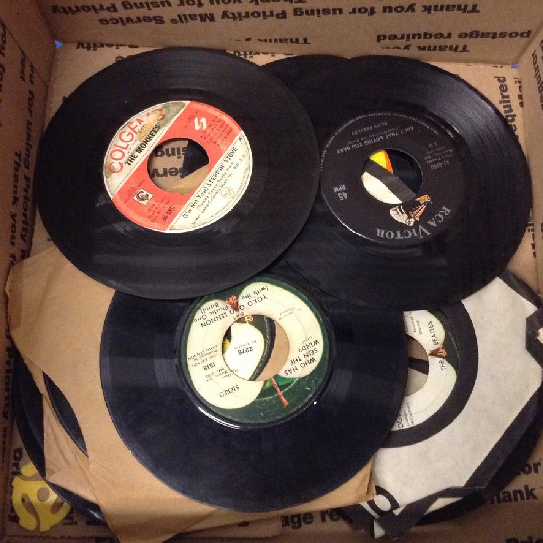 Lot of Vintage 45's including Beatles & Elvis Records (1 of 1)