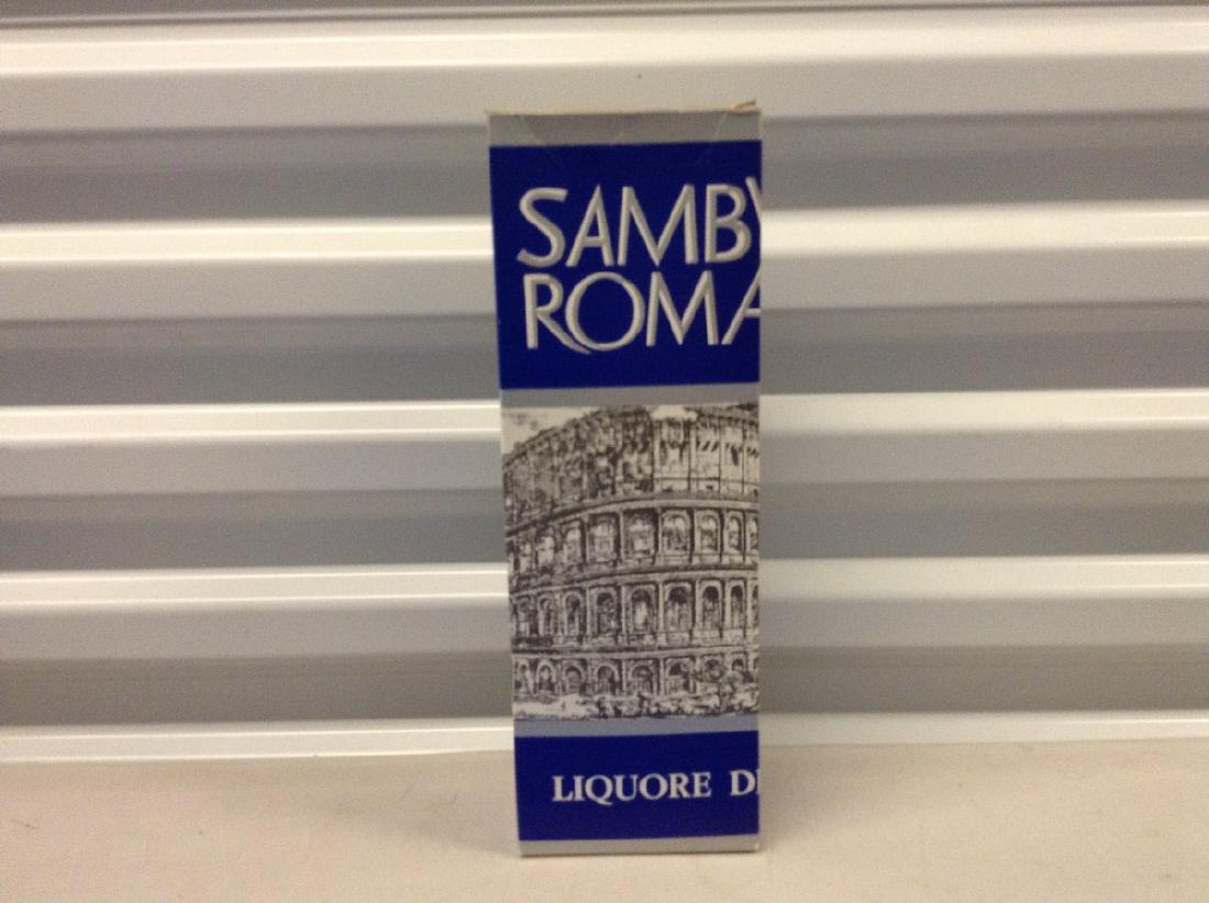 Sambuca Romana 750ml bottles: Any contents in bottle is Free; You are bidding on the bottle & unbroken tax stamp