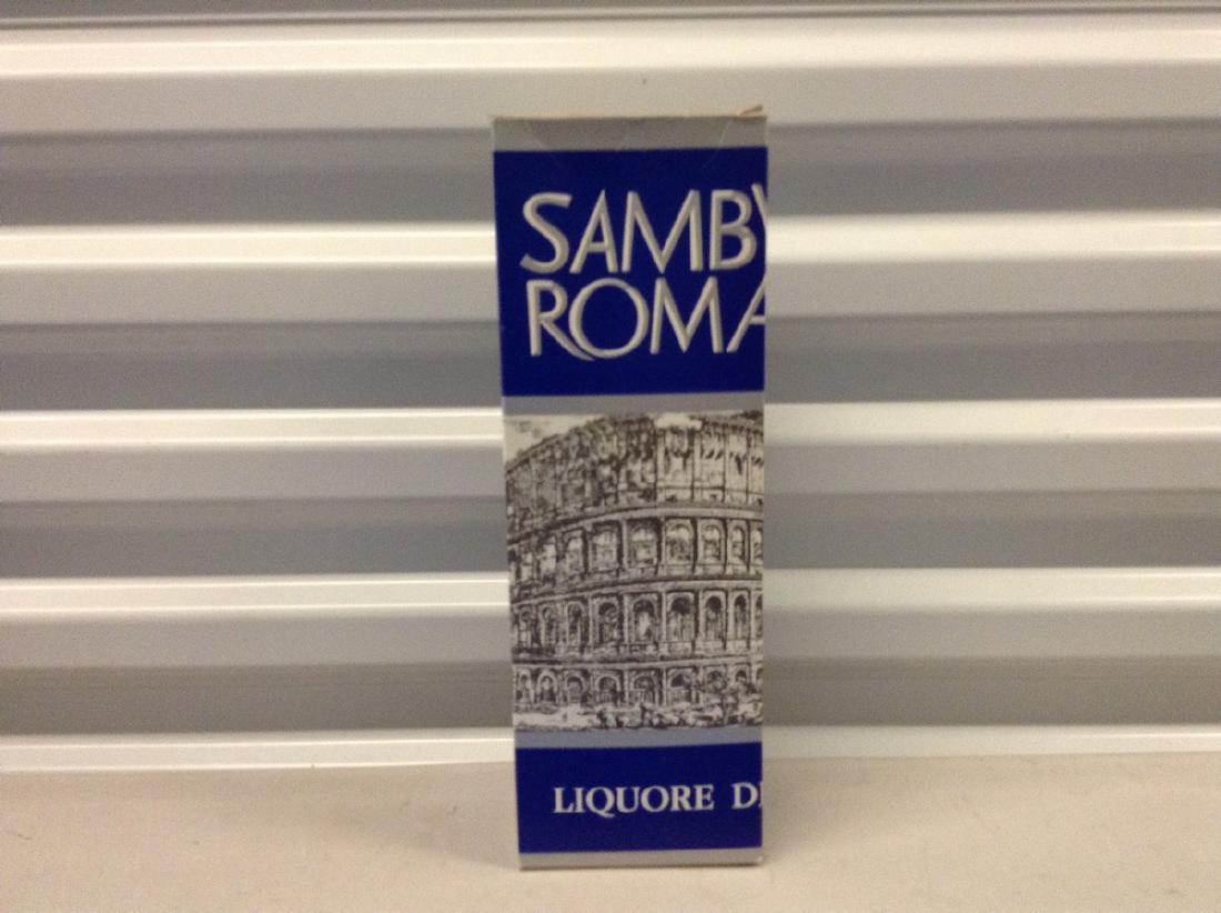 Sambuca Romana 750ml bottles: Any contents in bottle is Free; You are bidding on the bottle & unbroken tax stamp