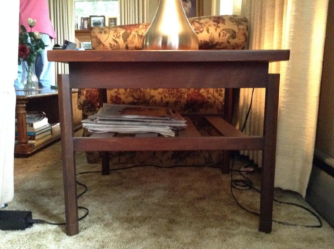 wooden end table 26x24x21: wooden end table 26x24x21