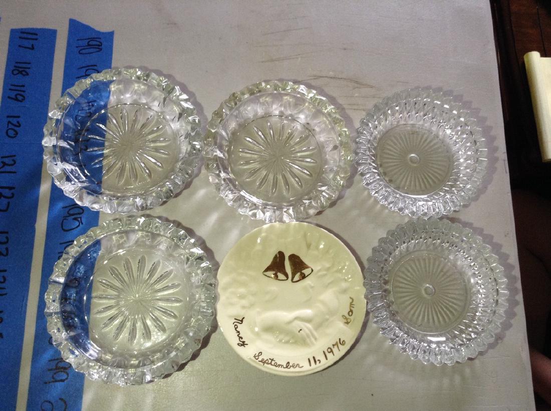 lot of vintage glass ashtrays: lot of vintage glass ashtrays