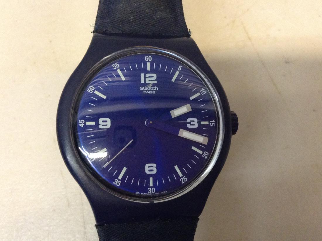 Swatch Watch - Blue Face Black Band: Swatch Watch - Blue Face Black Band