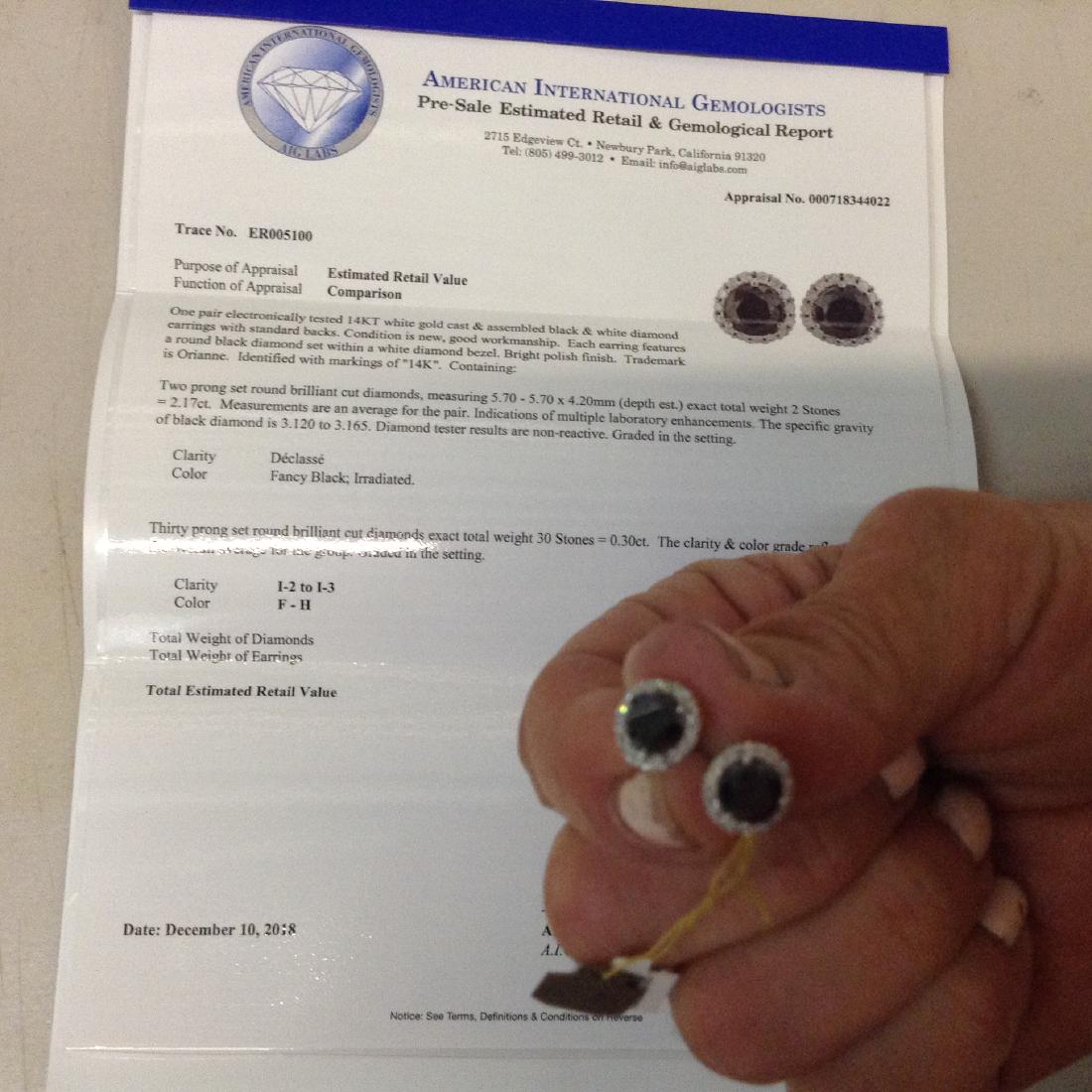 14kt White Gold Black & White Diamond earrings (1 of 1)