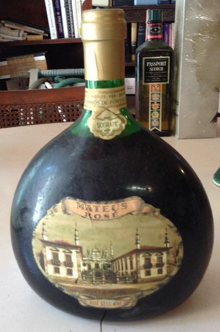 Mateus Rose still wine: Any contents in bottle is Free; You are bidding on the bottle & unbroken tax stamp