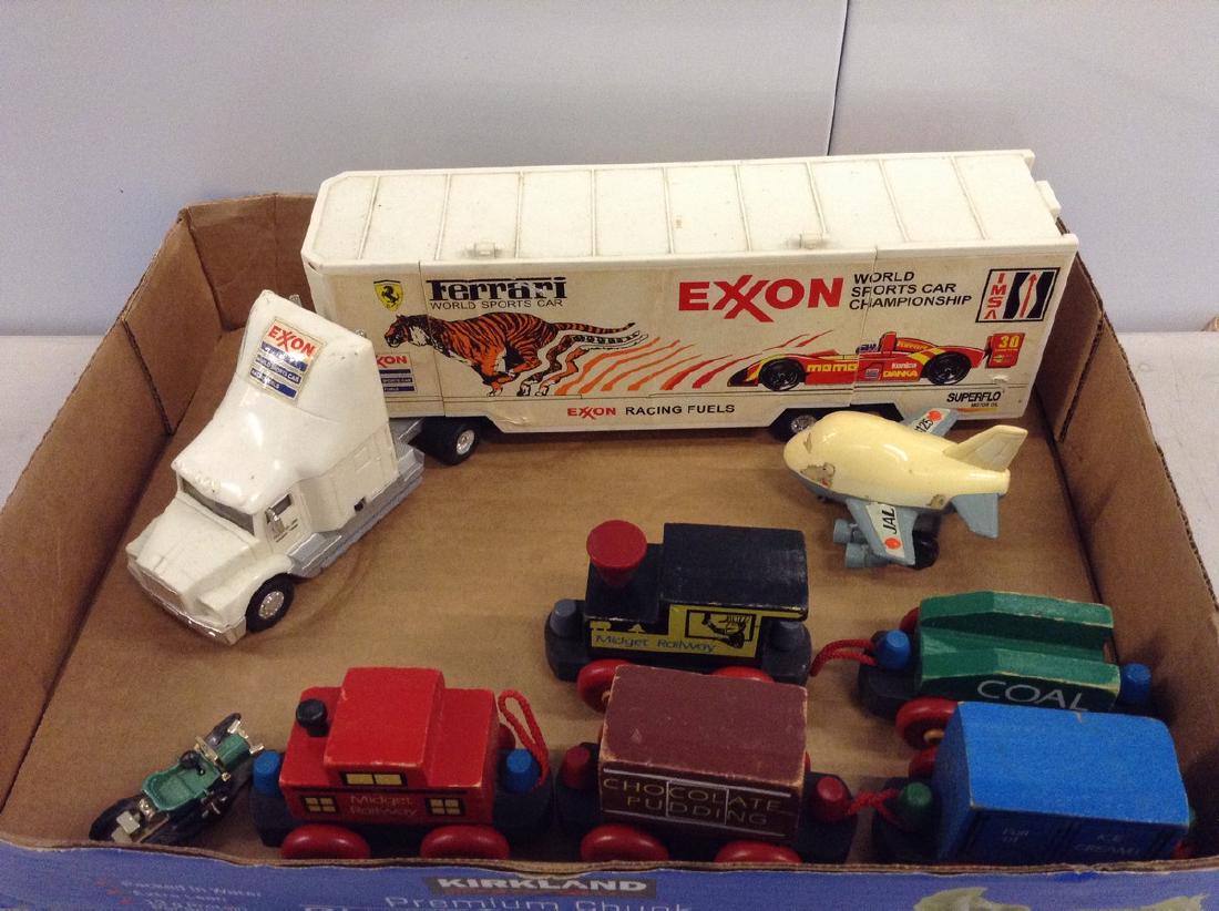 Exxon truck, wooden trains and more: Exxon truck, wooden trains and more
