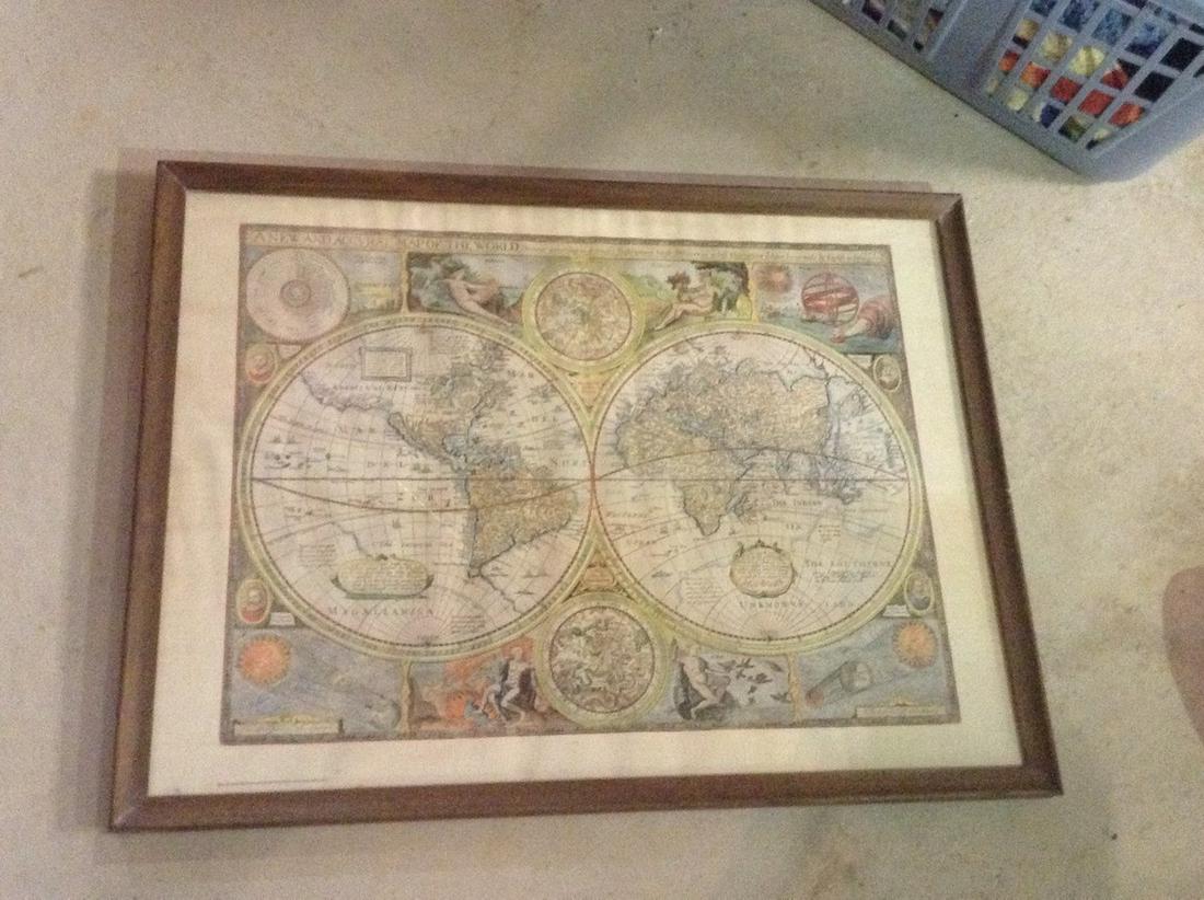 Reproduction framed map 23 x 17 1/2 (1 of 1)