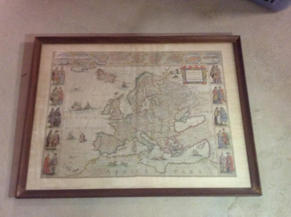 Reproduction framed map 23 x 17 1/2 (1 of 1)
