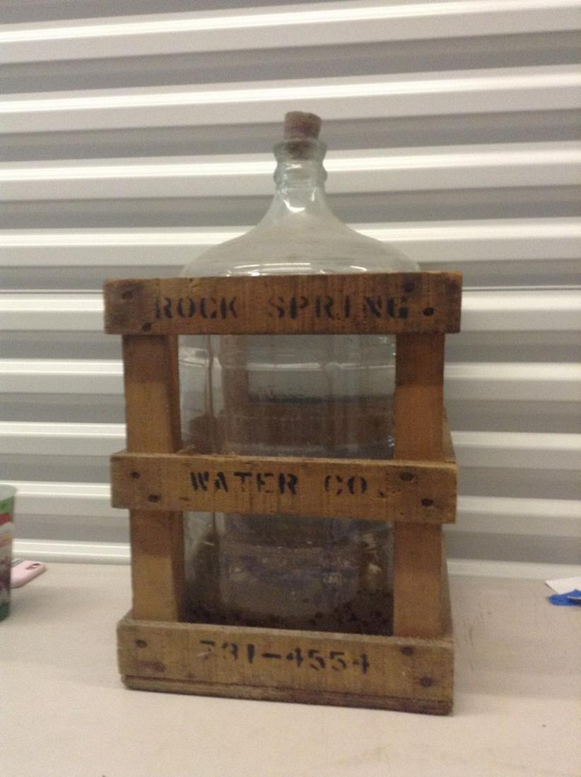Rock Spring Water jug in crate (E) (1 of 1)