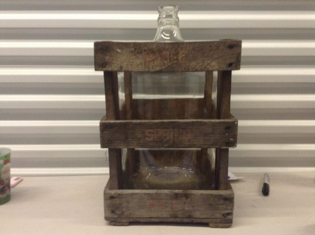 Eagle spring water company water jug in crate (1 of 1)