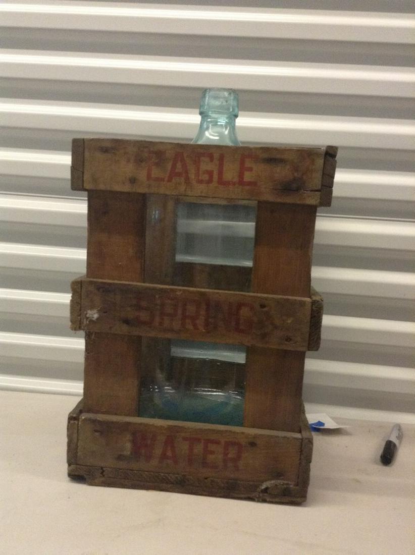 Eagle spring water company water jug in crate (1 of 1)