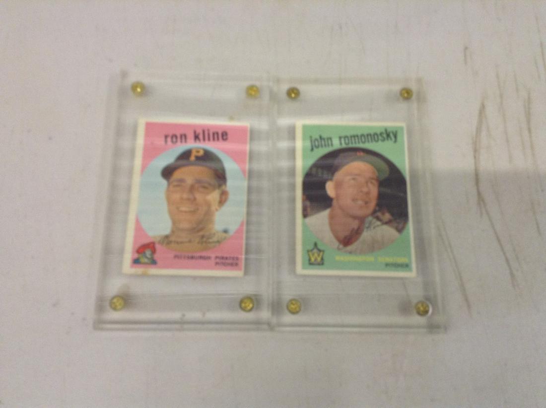1957 Ron Kline and John Romonosky baseball cards (1 of 1)