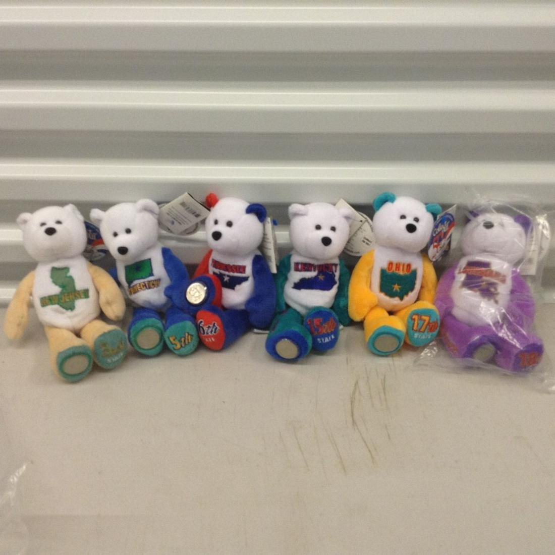 lot of 6 state beanie babies: lot of 6 state beanie babies