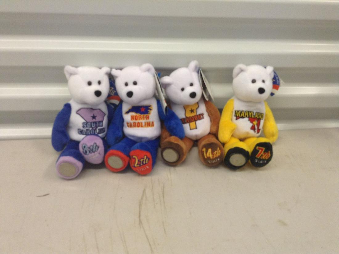 lot of 4 state beanie babies: lot of 4 state beanie babies