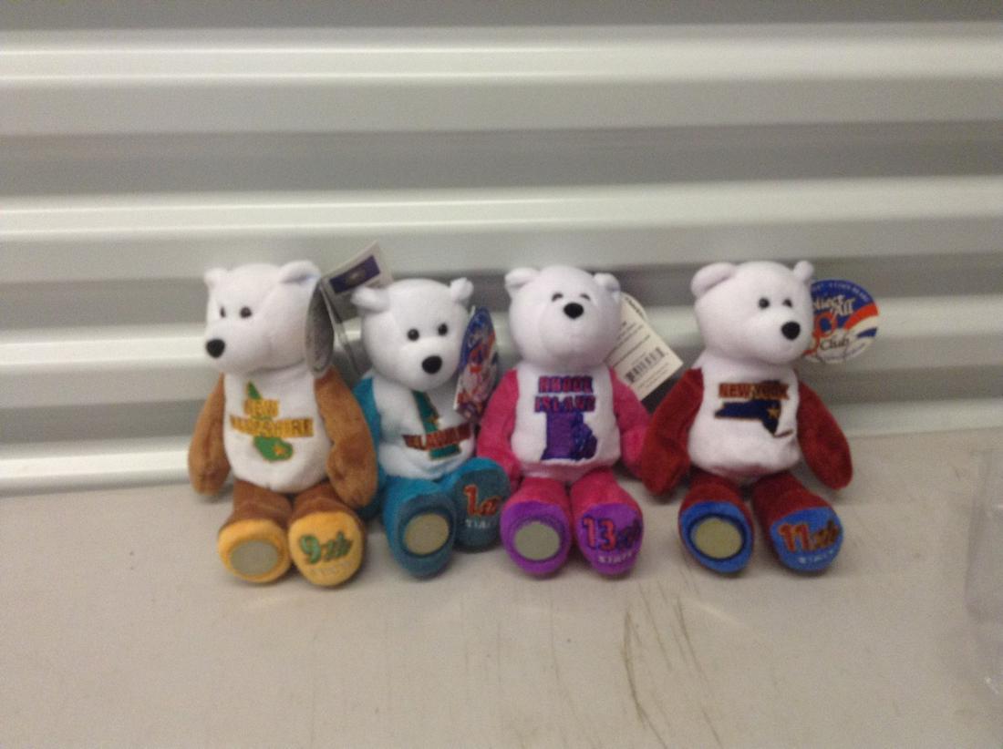 lot of 4 state beanie babies: lot of 4 state beanie babies