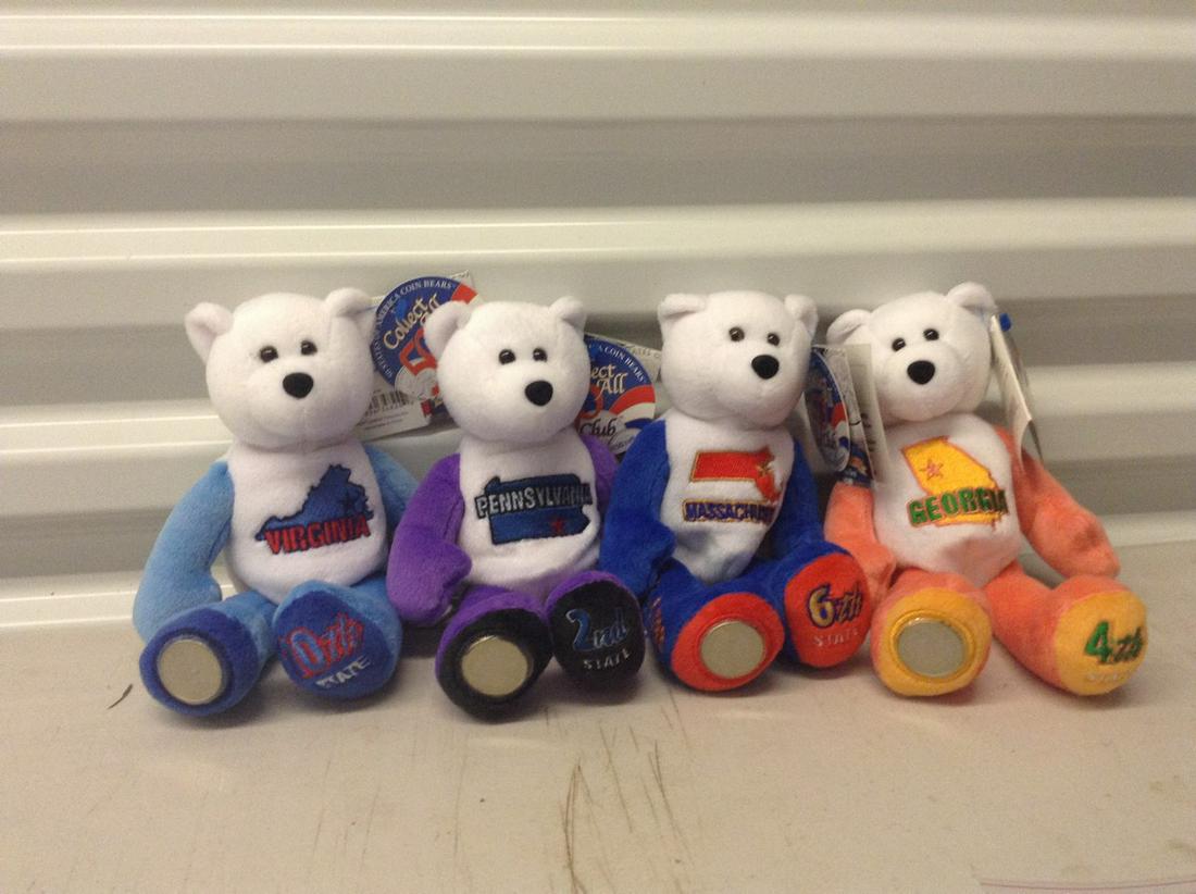 lot of 4 state beanie babies: lot of 4 state beanie babies
