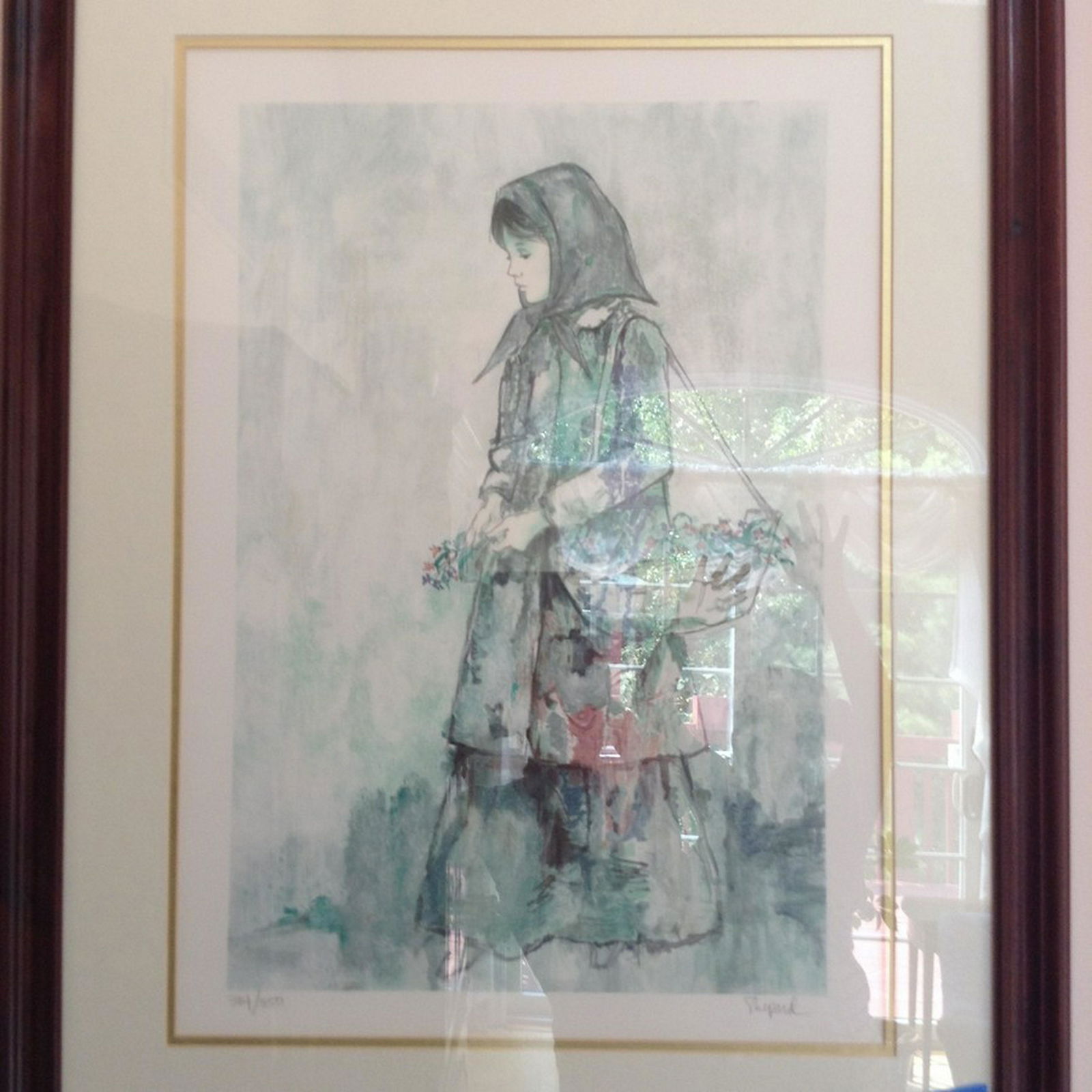 women painting signed Shepard and numbered 35 1/2 x28 (1 of 1)