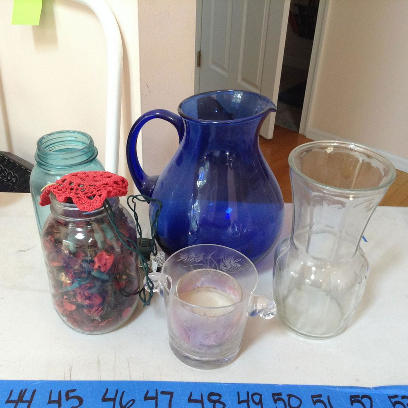 large lot of vases mason jars and more no chips or (1 of 1)