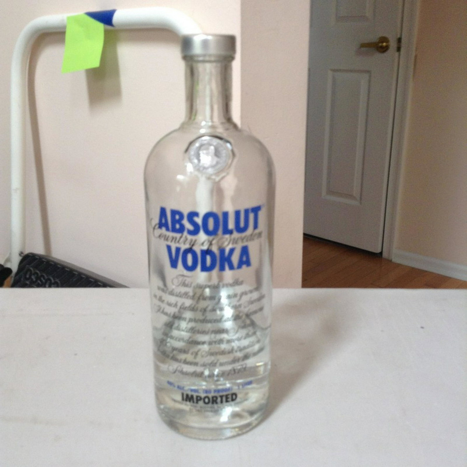 Absolut Country of Sweden Vodka imported 1879: Any contents in bottle is Free; You are bidding on the bottle & unbroken tax stamp