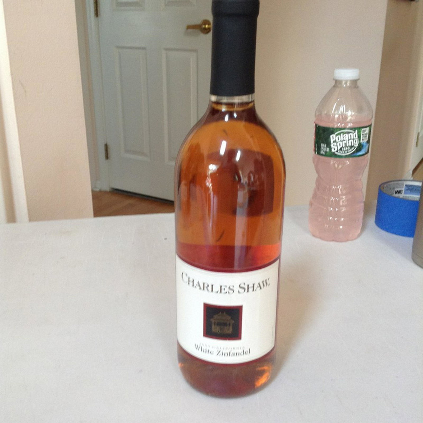 Charles Shaw 2009 California White Zinfandel: Any contents in bottle is Free; You are bidding on the bottle & unbroken tax stamp