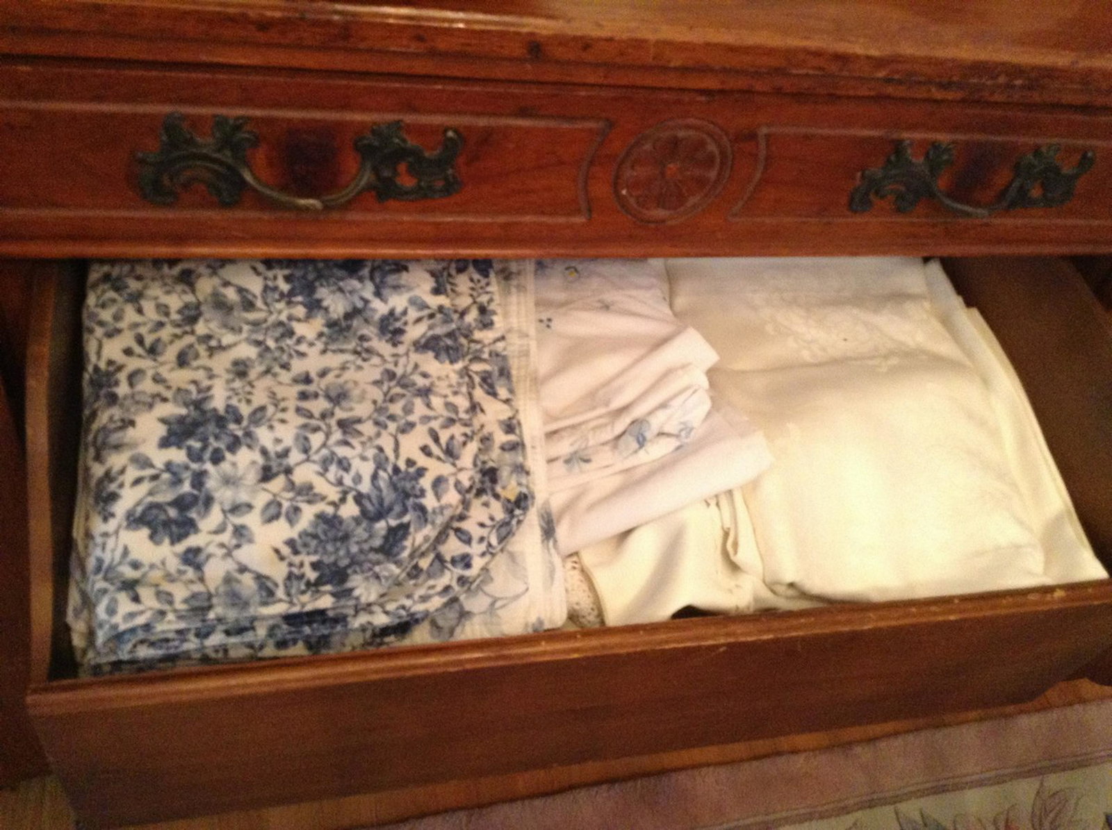 draw full of vintage linens: draw full of vintage linens