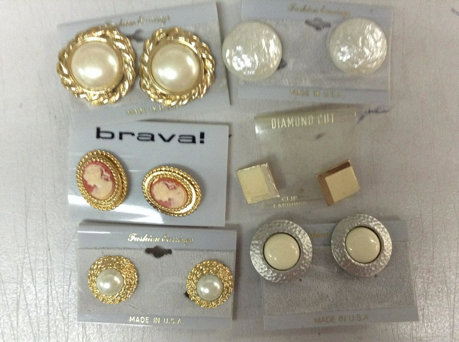 1960s & 70s Costume Clip earring lot: 1960s & 70s Costume Clip earring lot