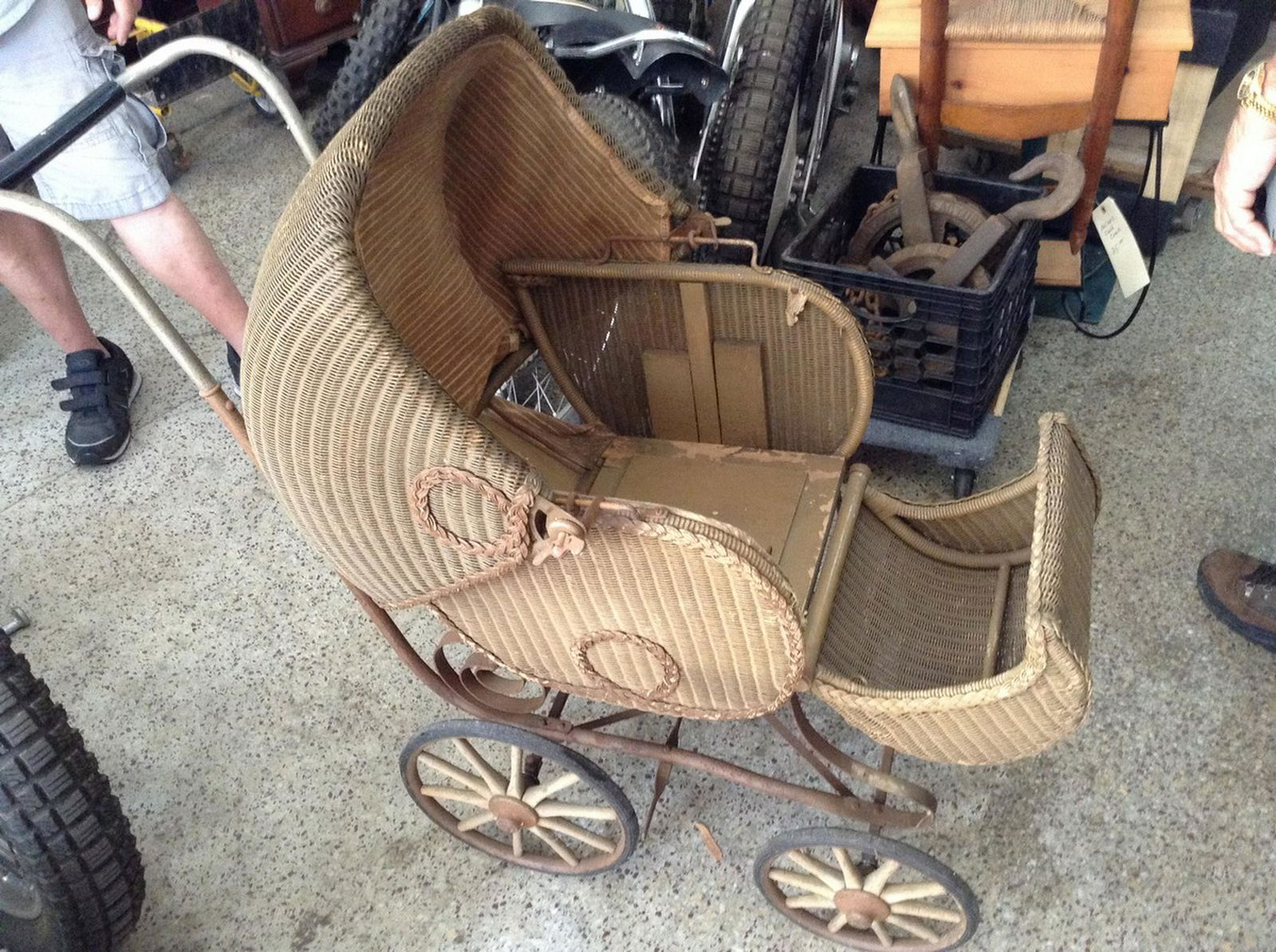 wicker stroller